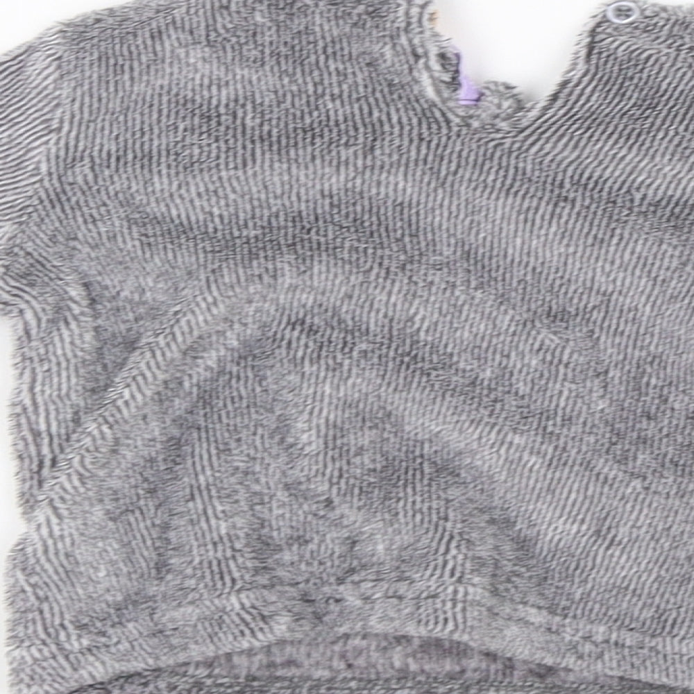 Lily &dan Girls Grey Babydoll Pyjama Top Size 6-9 Months