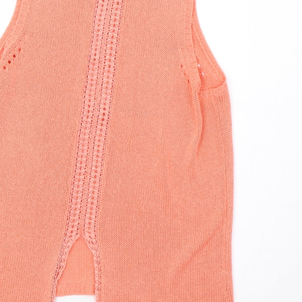 New Look Womens Pink Knit Basic Tank Size 8