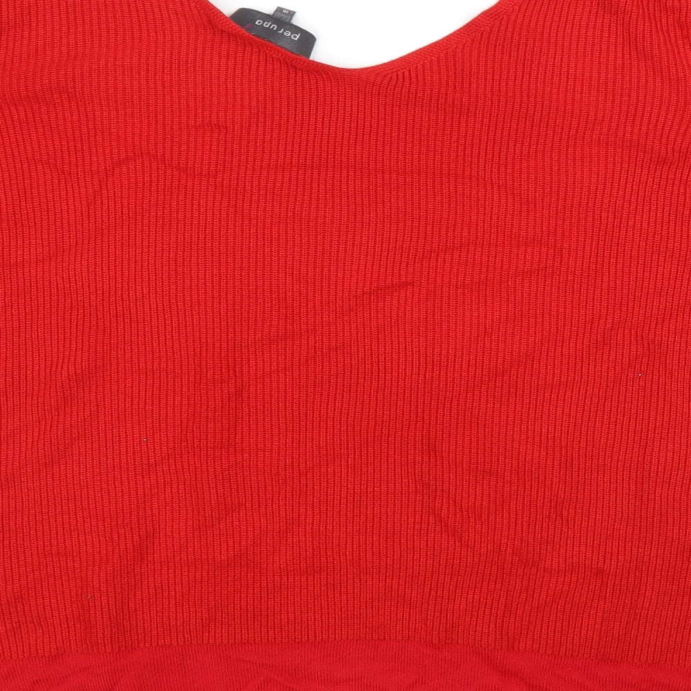 Marks & Spencer Womens Red Pullover Jumper Size 18