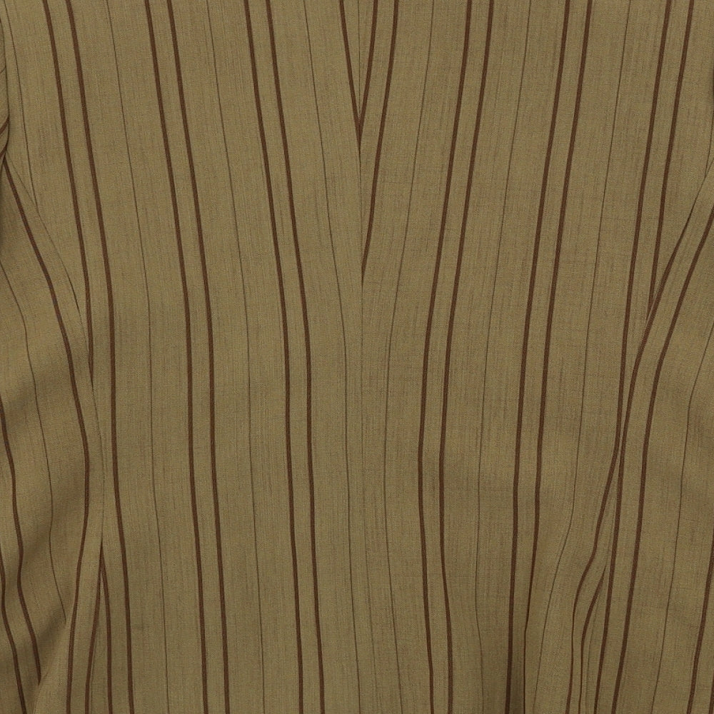 bruxelas Womens Brown Striped Jacket Blazer Size 38 - 30inch chest
