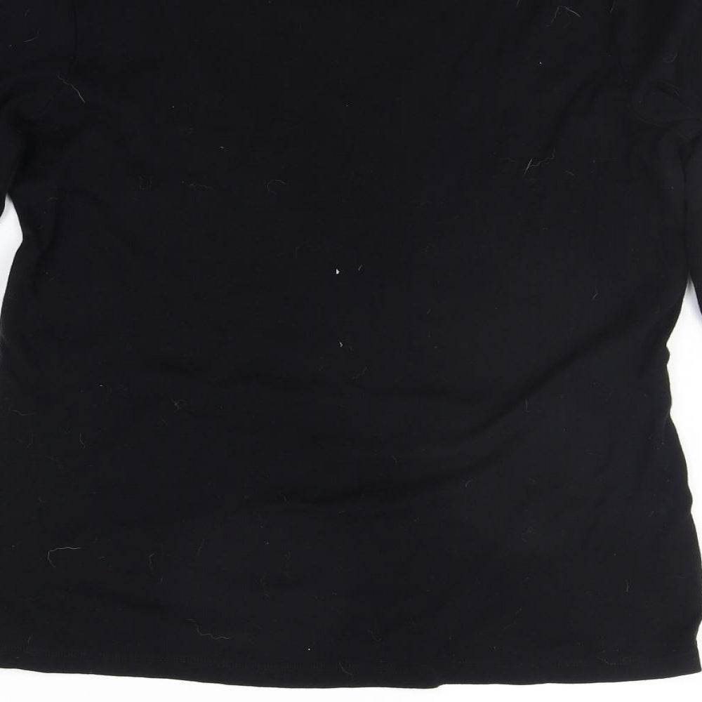 Sonoma Womens Black Basic T-Shirt Size M