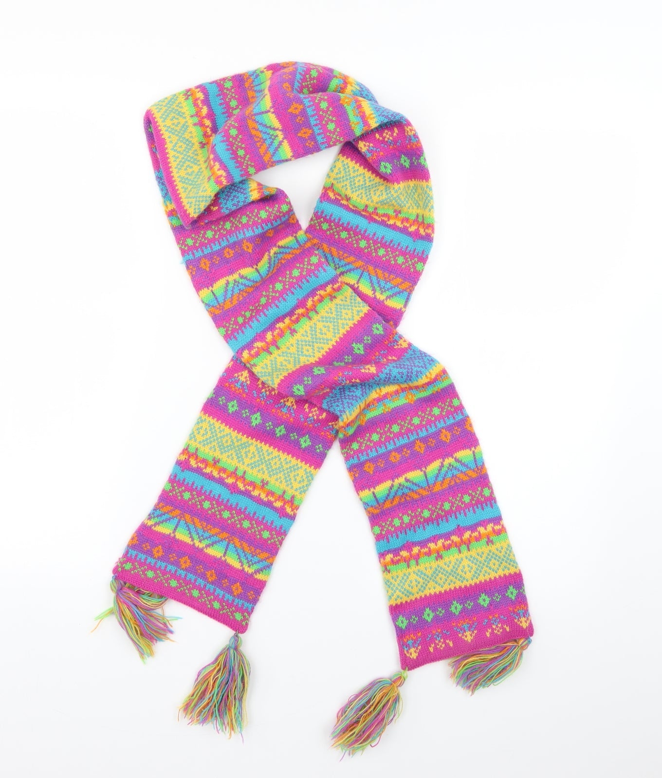 Preworn Womens Multicoloured Striped Scarf