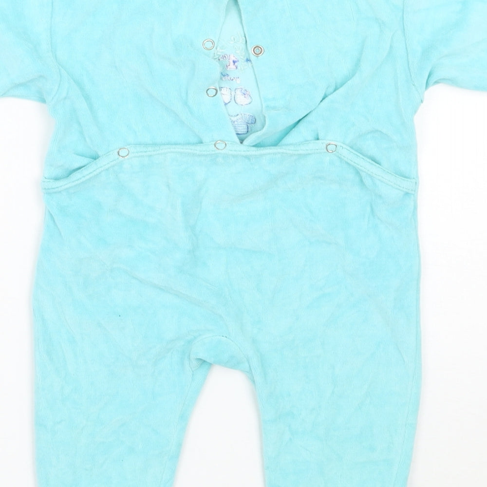 Safeway Girls Blue Babygrow One-Piece Size 12 Months - v