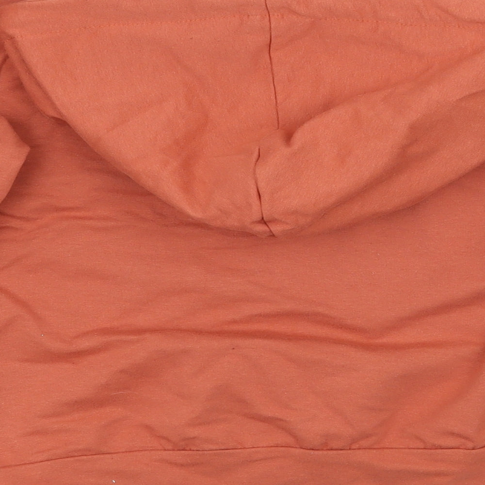 Boohoo Womens Orange Pullover Hoodie Size 6