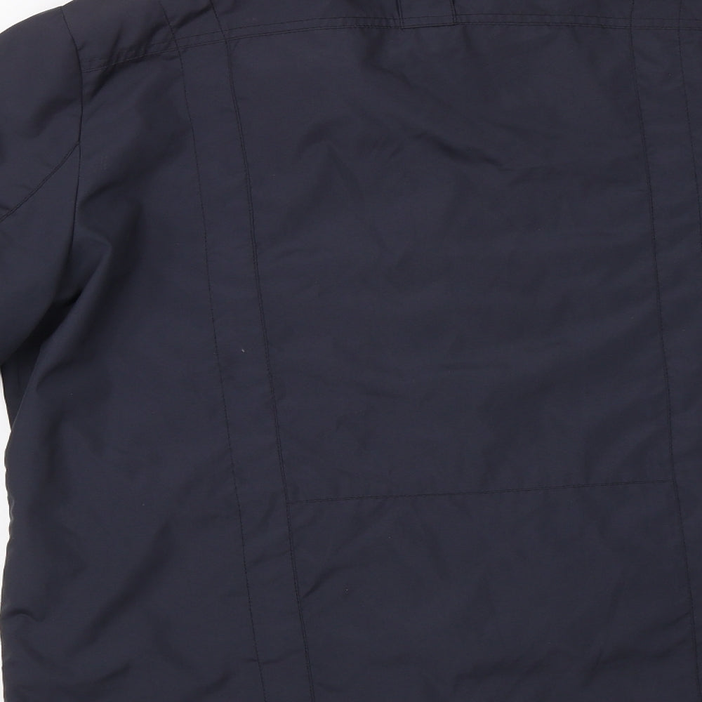 Frank Eden Womens Blue Windbreaker Jacket Size 10