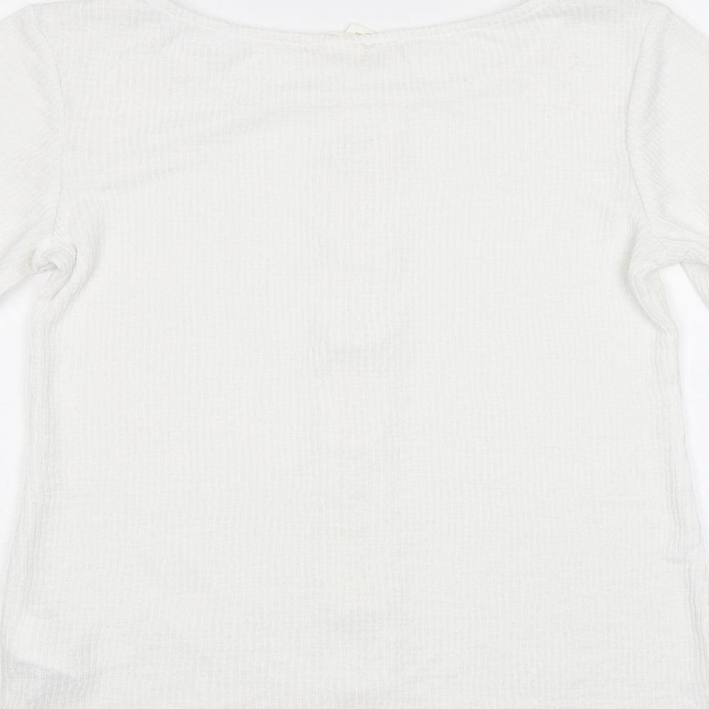 H&M Womens White Basic Blouse Size S