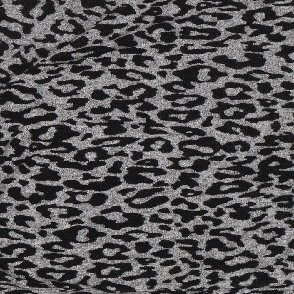 H&M Womens Grey Animal Print Basic Blouse Size M
