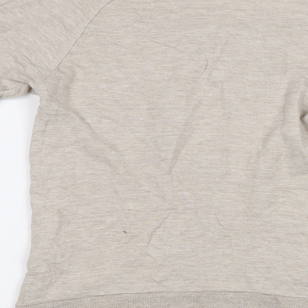 Warehouse Womens Beige Henley Sweatshirt Size 6 - Stag