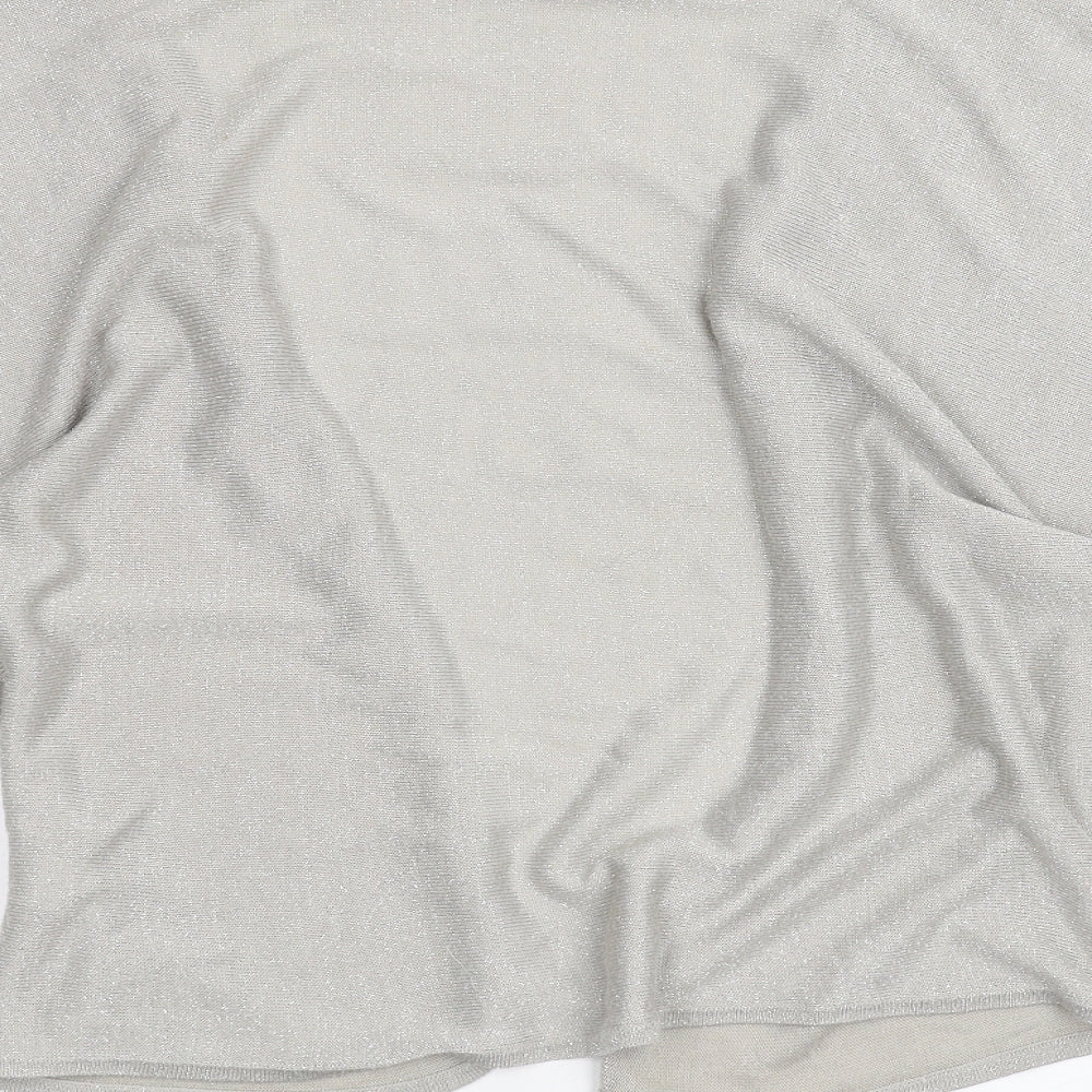 Bonmarché Womens Silver Cardigan Jumper Size M