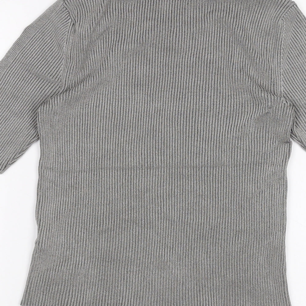 Topshop Womens Grey Basic T-Shirt Size S