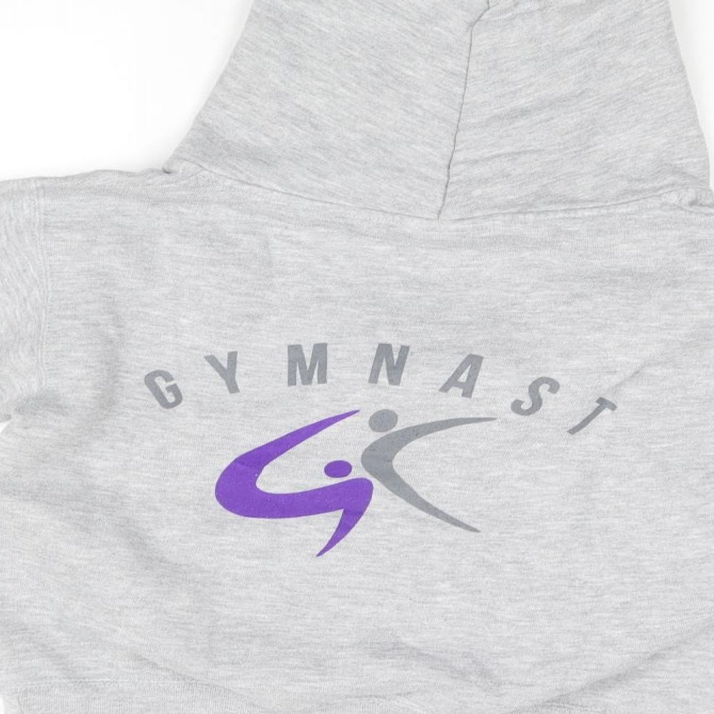 Russel Girls Grey Pullover Hoodie Size 9-10 Years - darby & leicester gymnastics club