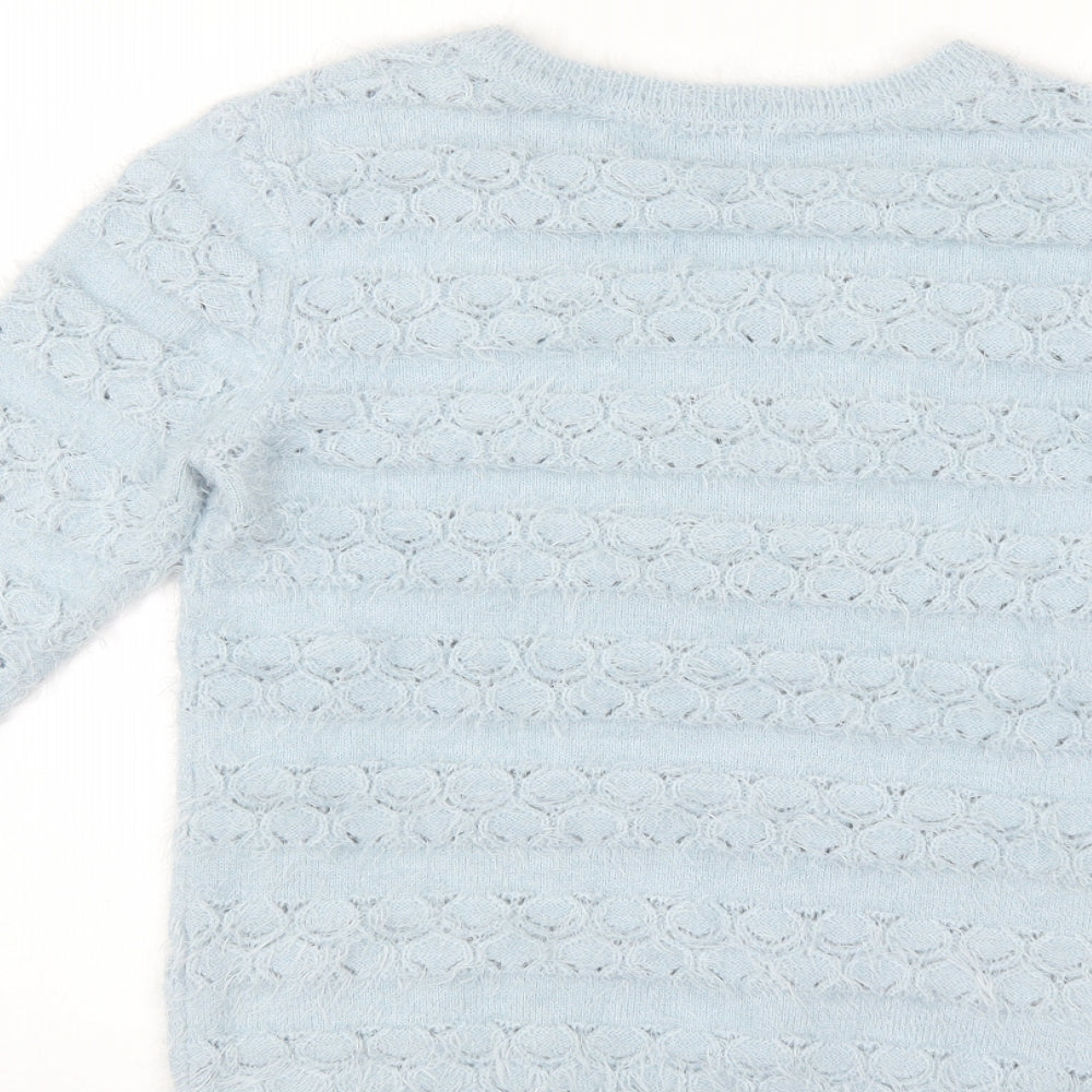 Damart Womens Blue Striped Pullover Jumper Size 10