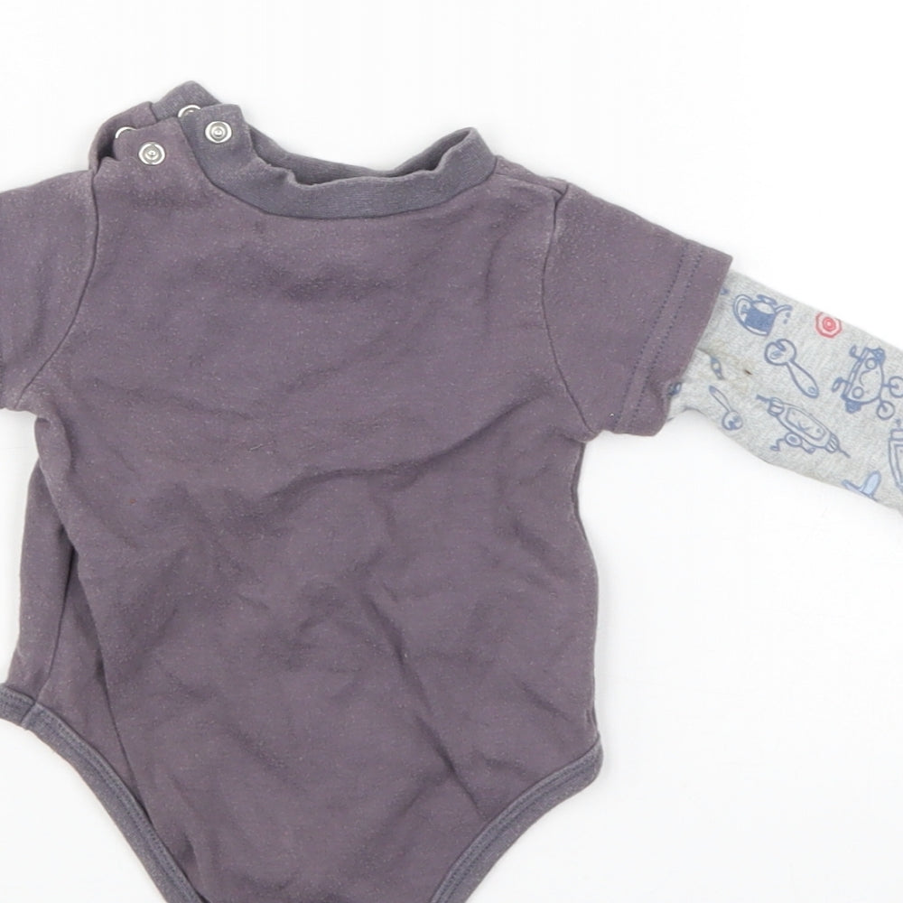 little red caboose Baby Grey Romper One-Piece Size 0-3 Months