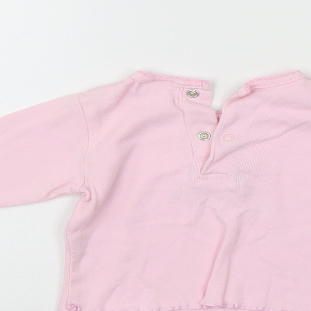 Little bundle Girls Pink Pullover Jumper Size 0-3 Months