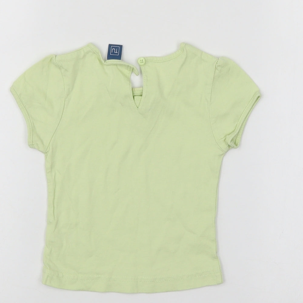 TU Girls Green Basic T-Shirt Size 12-18 Months