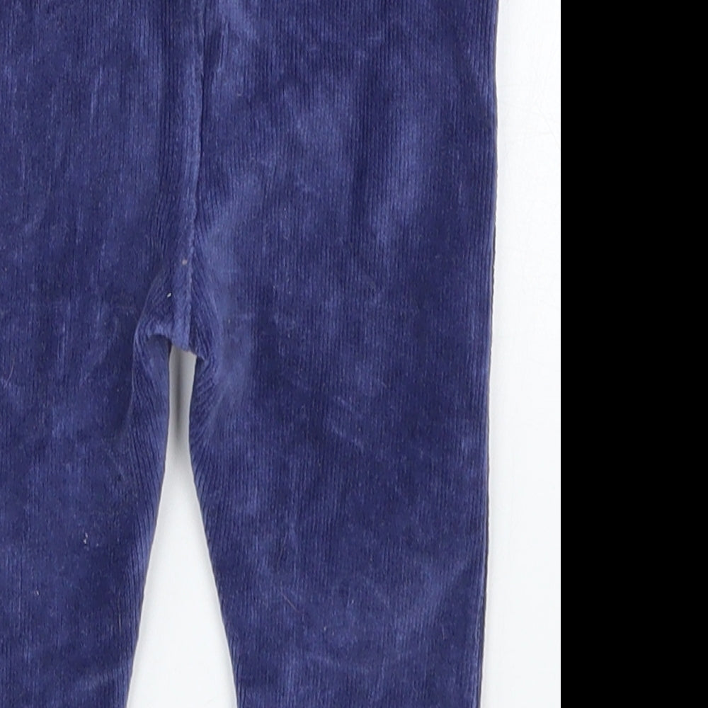 JoJo Maman Bébé Boys Blue Corduroy Capri Trousers Size 6-9 Months