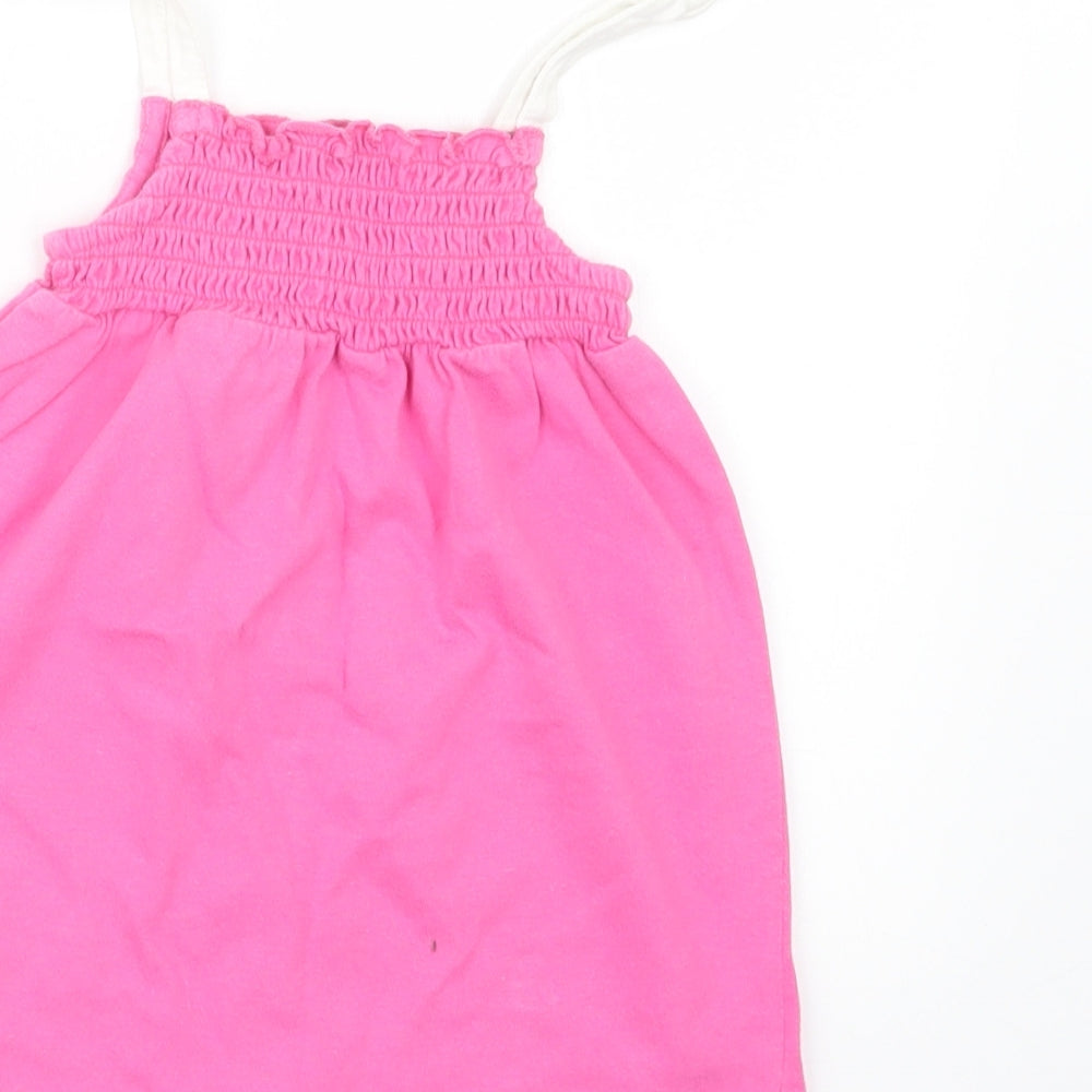 Marks & Spencer Girls Pink T-Shirt Dress Size 9-12 Months
