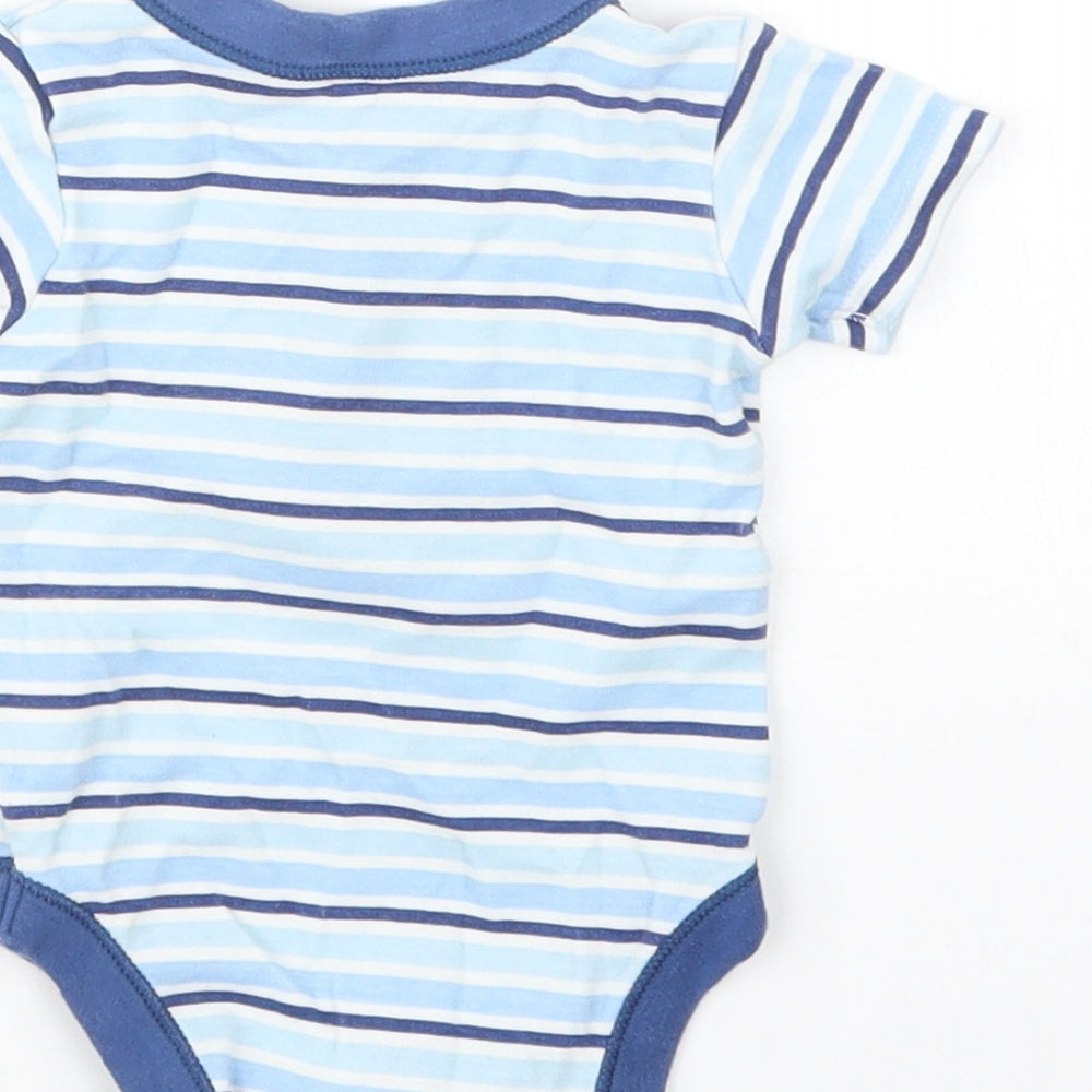 George Boys Blue Striped Babygrow One-Piece Size 3-6 Months