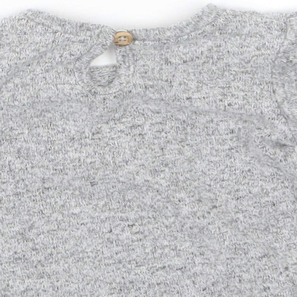 Matalan Girls Grey Pullover Jumper Size 0-3 Months