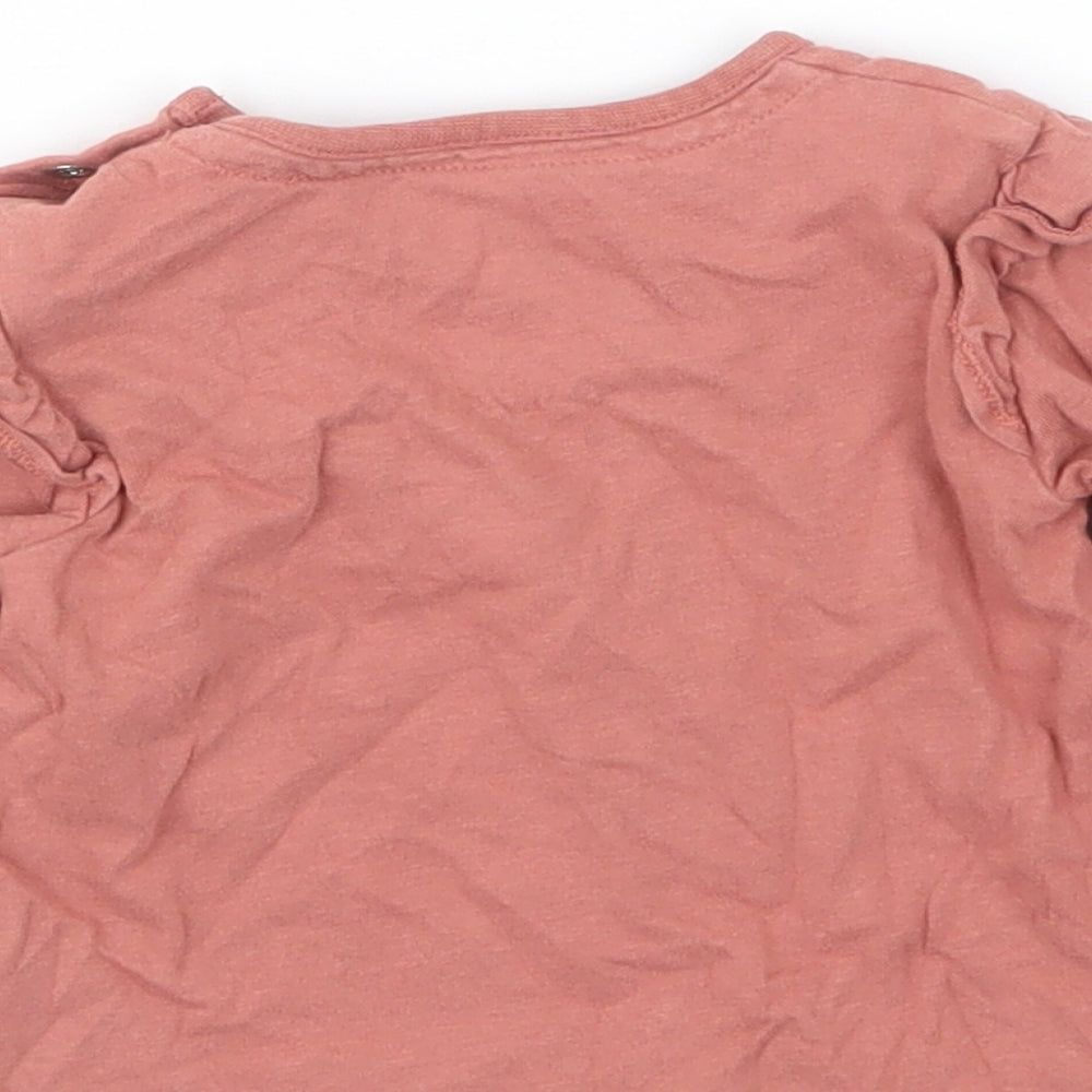 TU Girls Beige Basic T-Shirt Size 6-9 Months
