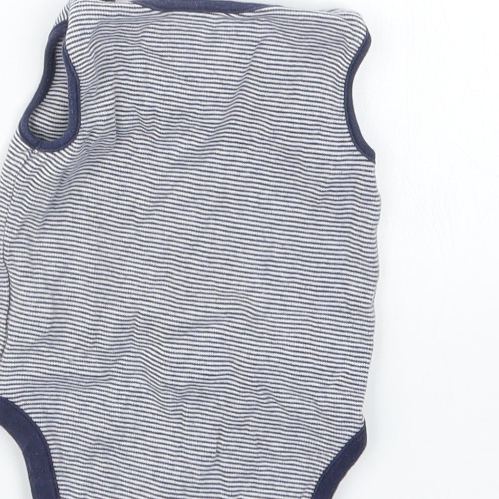 NEXT Boys Blue Striped Babygrow One-Piece Size 0-3 Months