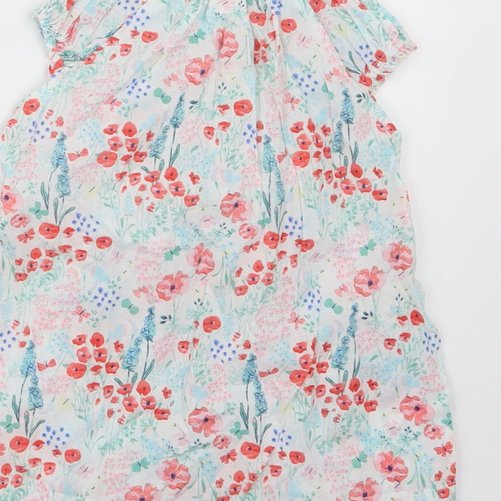 H&M Girls Red Floral T-Shirt Dress Size 3-6 Months