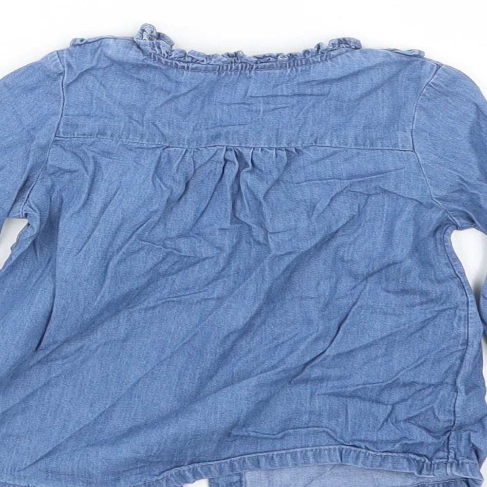 Primark Girls Blue Basic Button-Up Size 9-12 Months