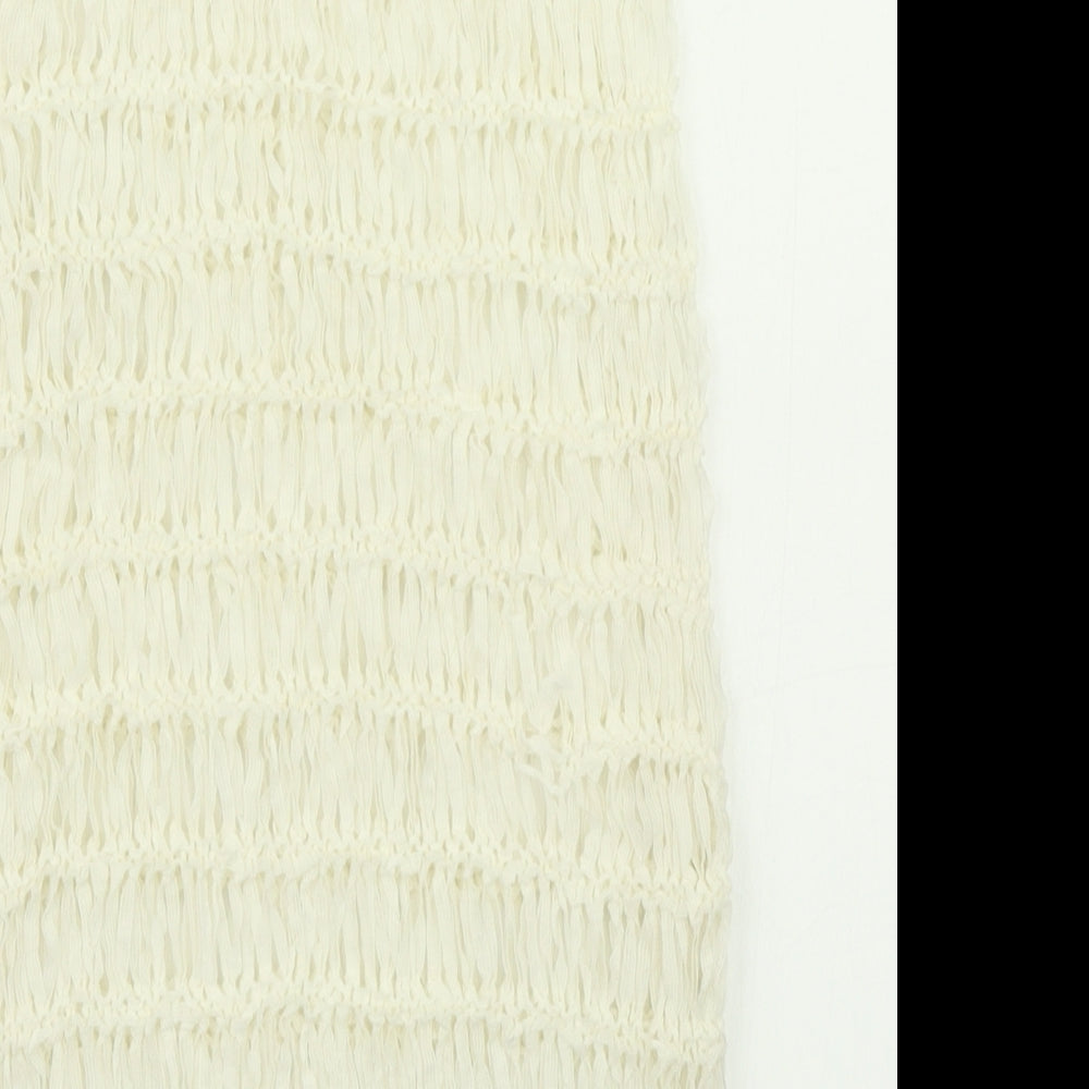 Divided Womens Ivory Basic Tank Size 4