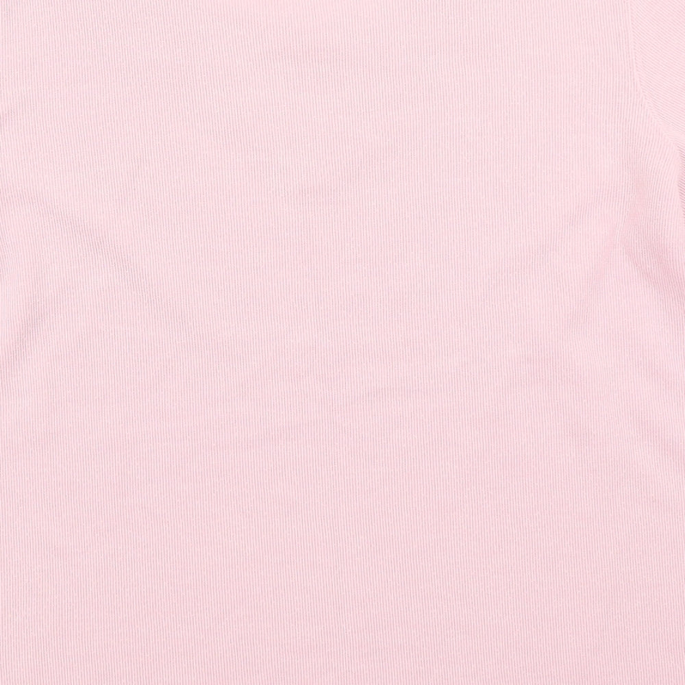 BM Womens Pink Knit Basic T-Shirt Size S