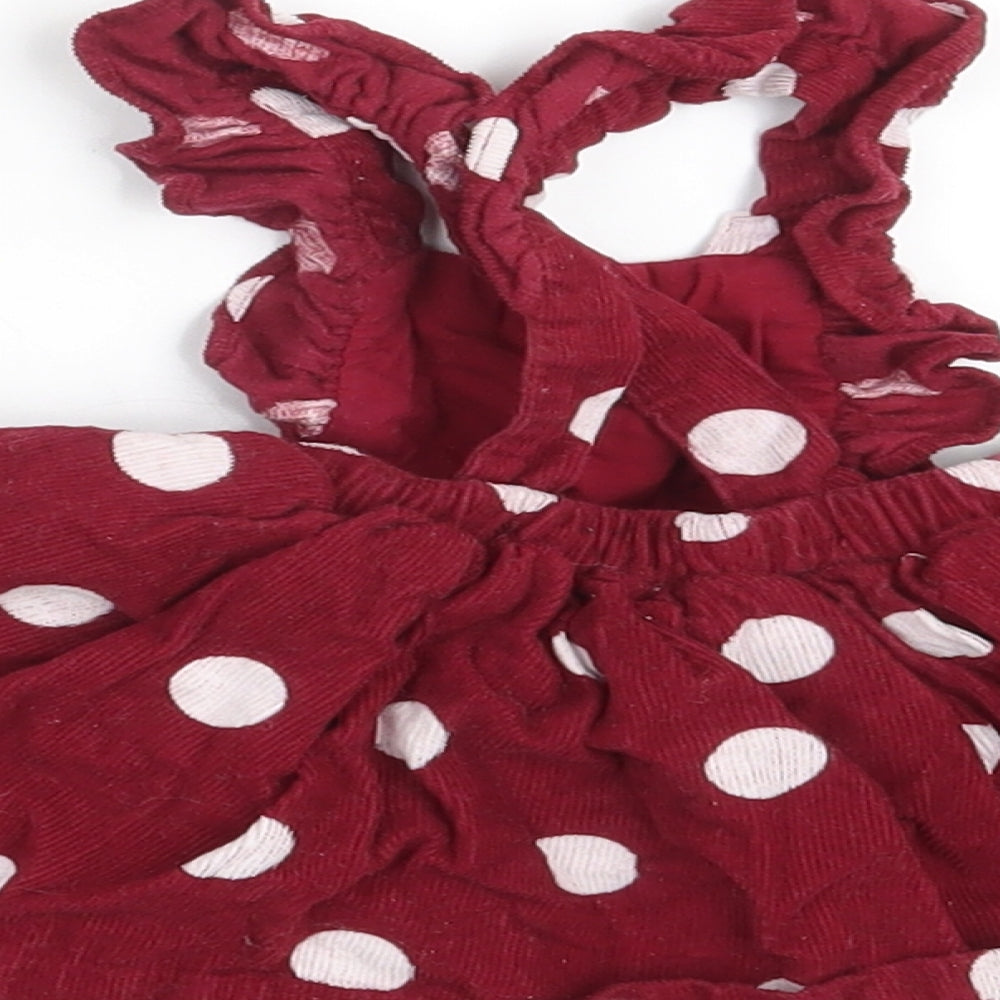 Matalan Girls Purple Polka Dot Corduroy Fit & Flare Size 0-3 Months