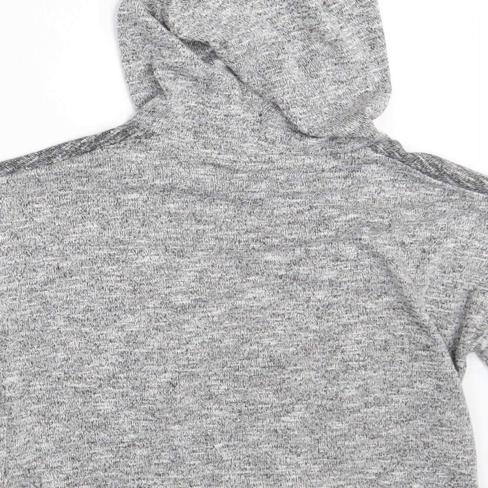 Matalan Girls Grey Pullover Hoodie Size 11 Years