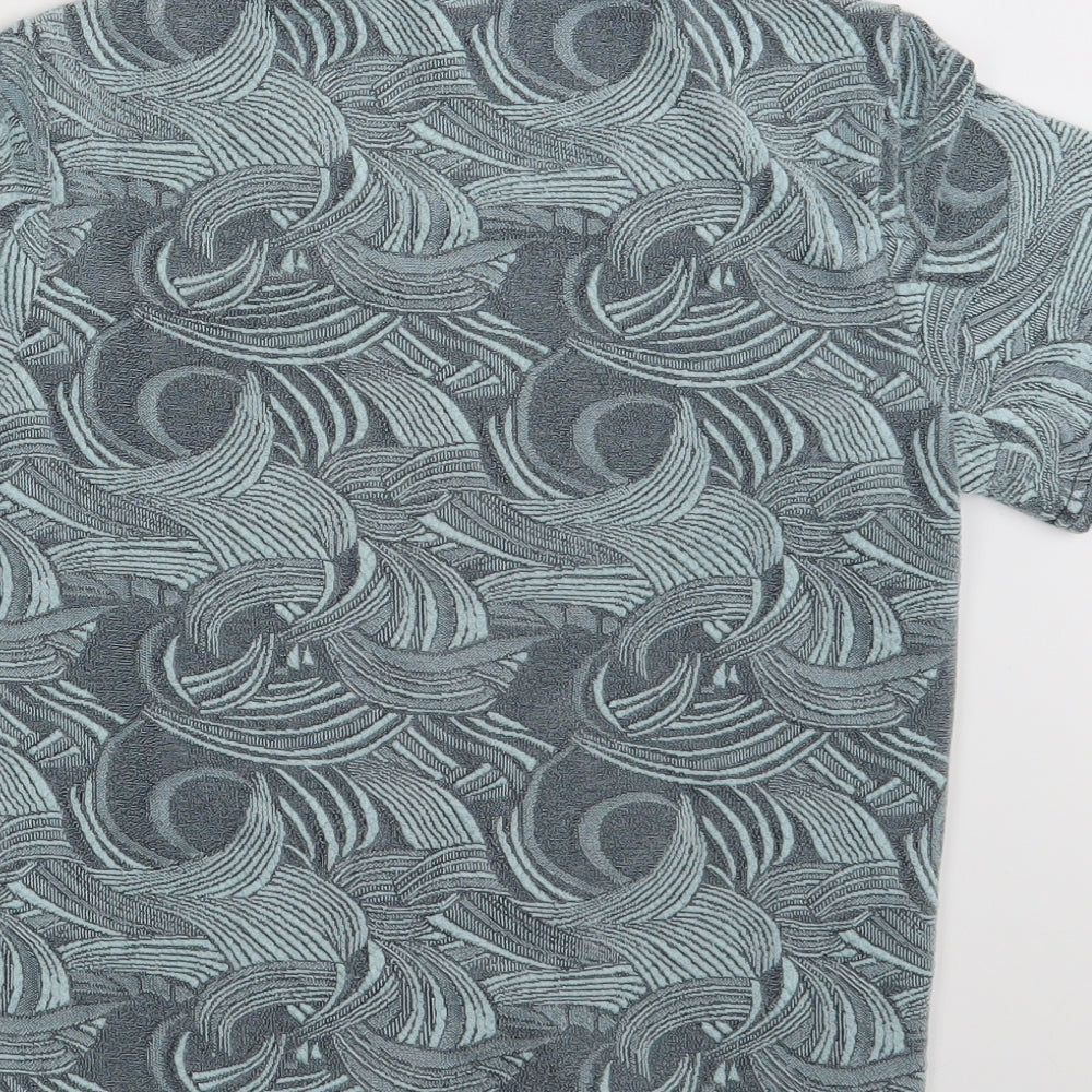 Berkertex Womens Blue Paisley Basic T-Shirt Size 12