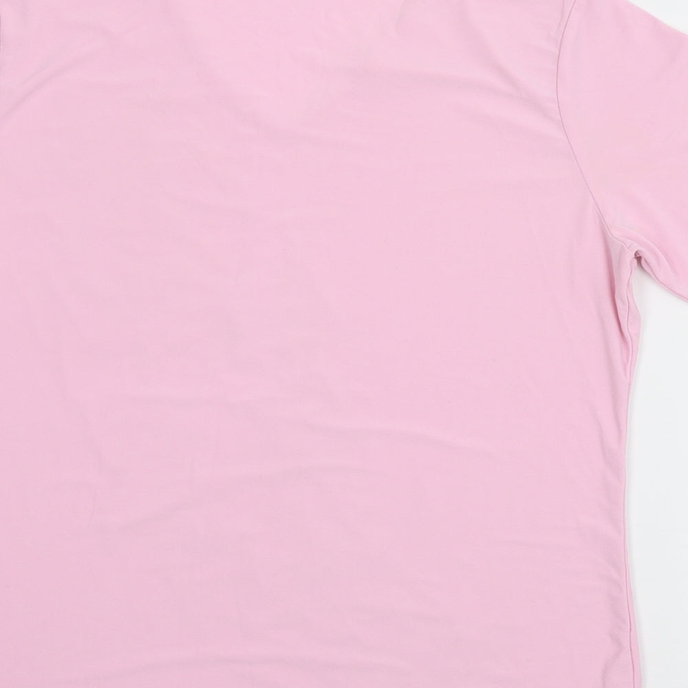 Must Womens Pink Jersey Basic T-Shirt Size M