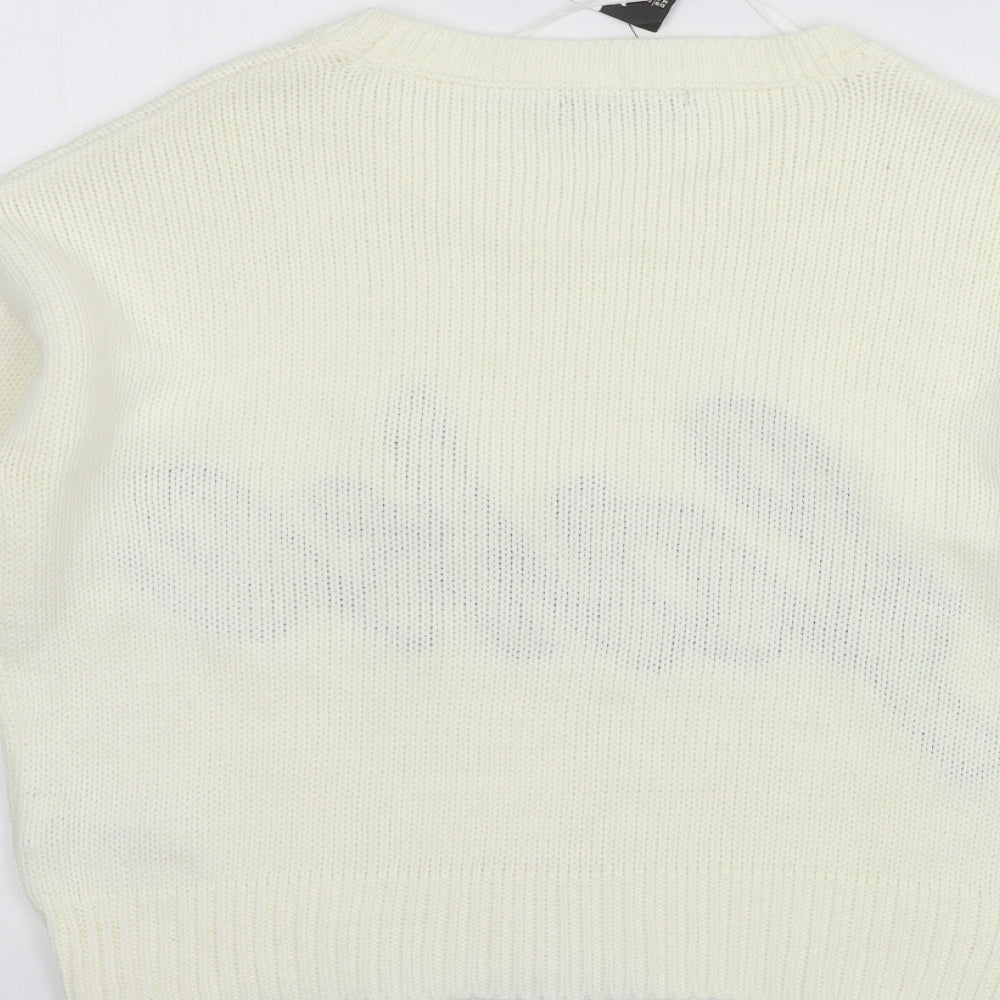 Atmospher Womens Ivory Knit Pullover Jumper Size 10 - Fake