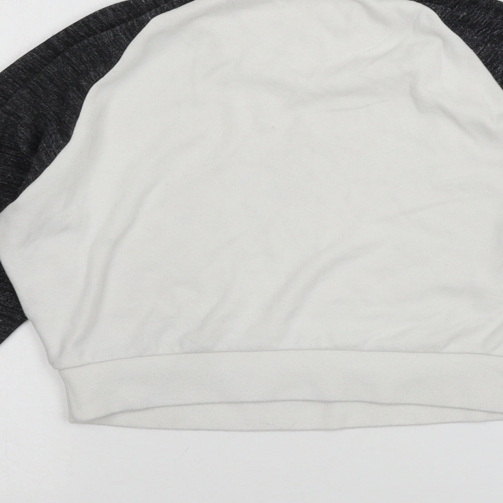 Pink soda spo Girls White Jersey Pullover Sweatshirt Size 16 Years