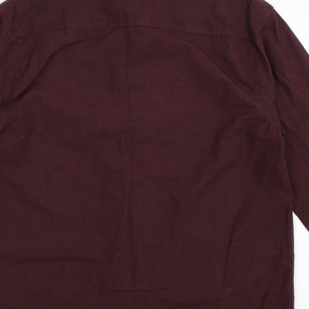 Topman Mens Red Button-Up Size XS