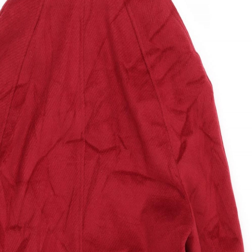 Marks & Spencer Womens Red Overcoat Coat Size 8