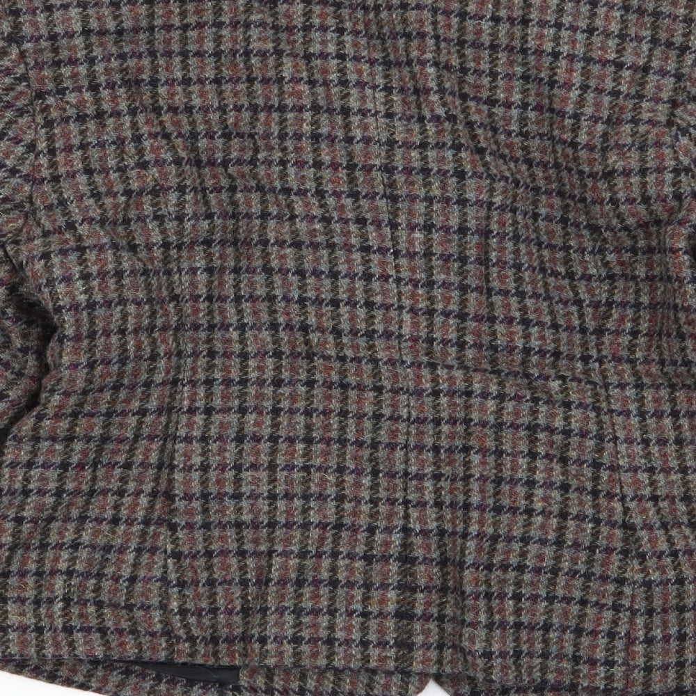 junk girl Womens Multicoloured Check Jacket Blazer Size S