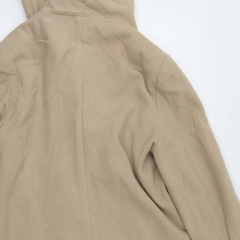 Preworn Womens Beige Jacket Coat Size 14