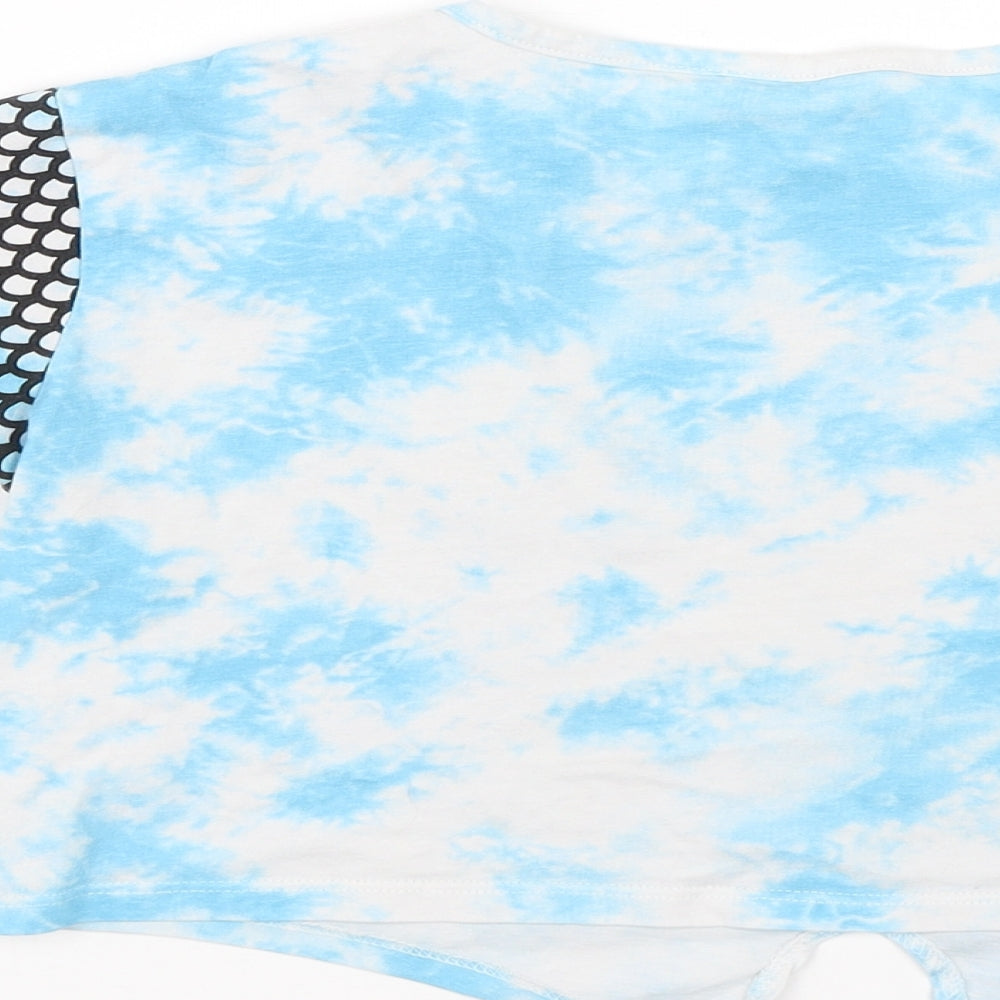 Kylie Girls Blue Cropped T-Shirt Size 9-10 Years