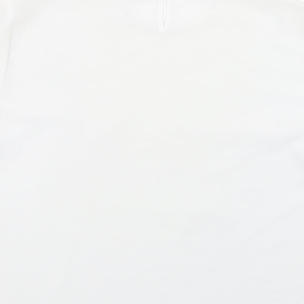 Berkertex Womens White Floral Basic Blouse Size 16