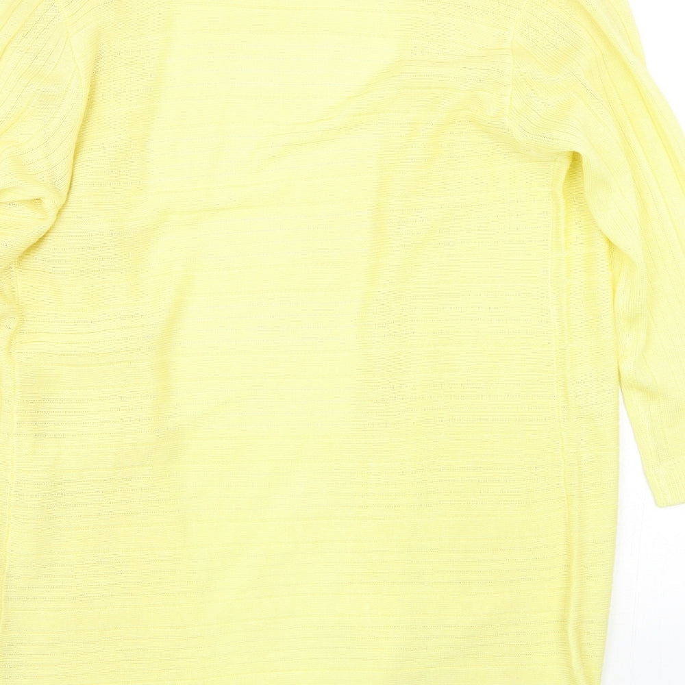 BHS Womens Yellow Cardigan Jumper Size 10