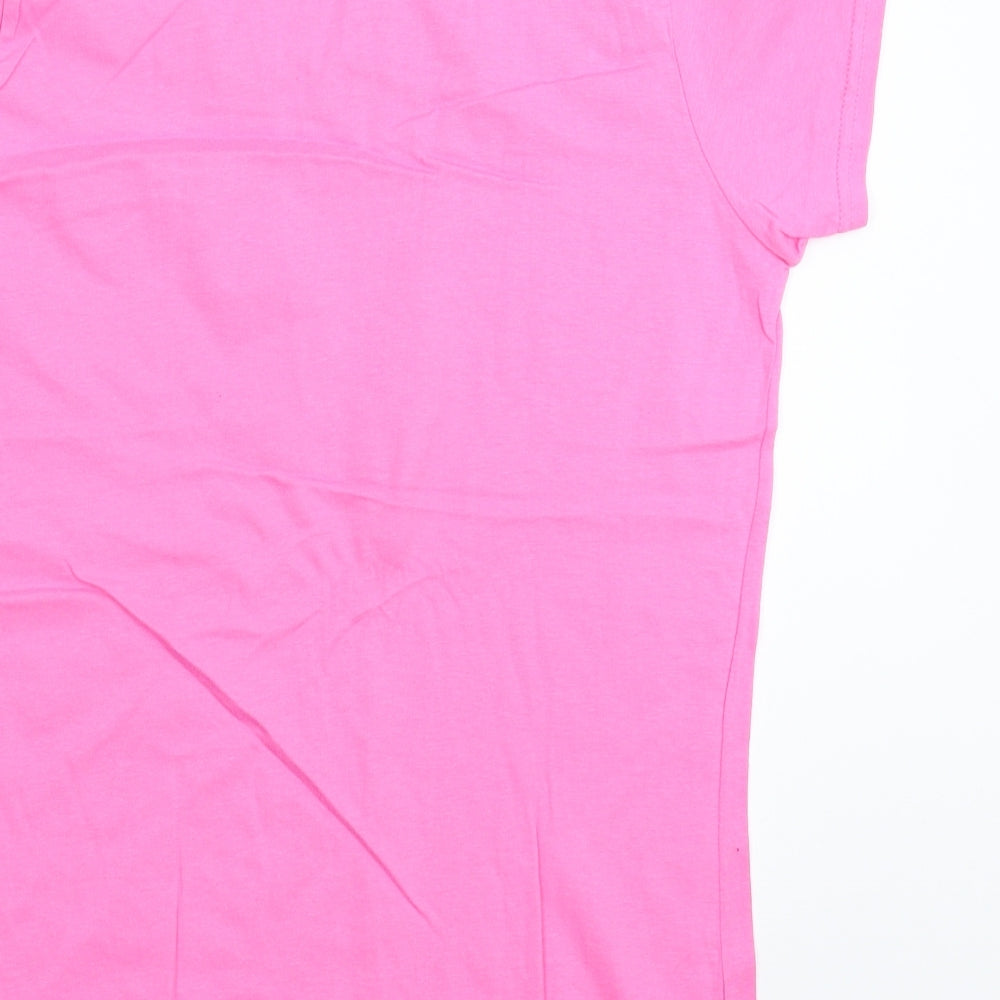 Gildan Womens Pink Basic T-Shirt Size L