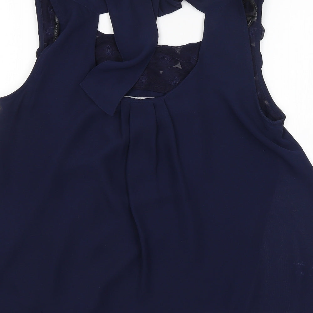 Dorothy Perkins Womens Blue Basic Blouse Size 10