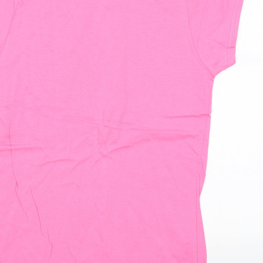 Gildan Womens Pink Basic T-Shirt Size L