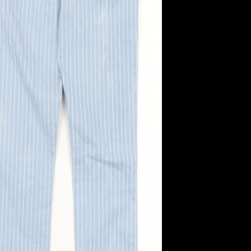 H&M Womens Blue Striped Skinny Jeans Size 28 in L26 in