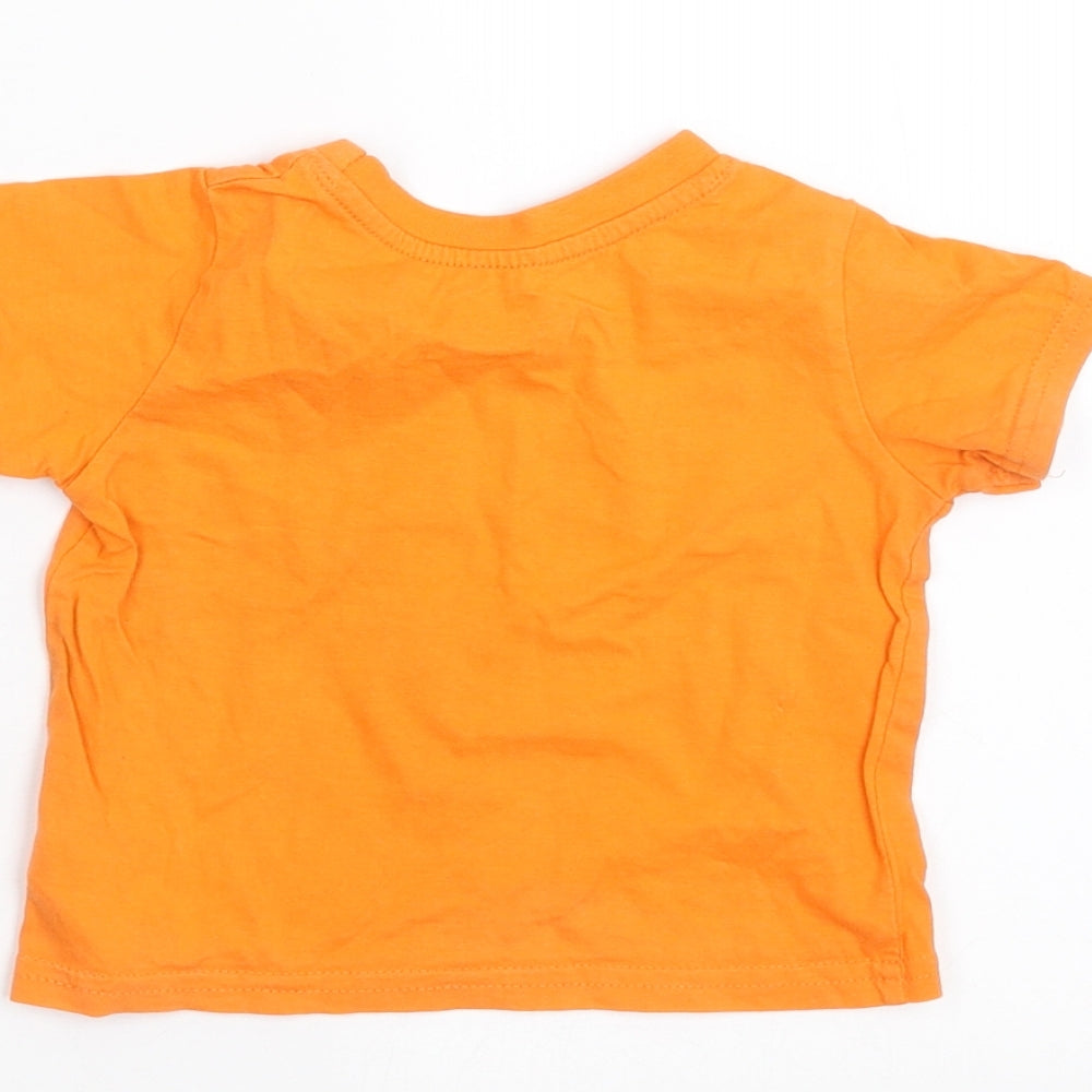 Primark Baby Orange Basic T-Shirt Size 9-12 Months - monster