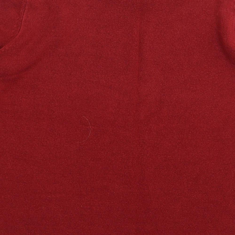 Marks and Spencer Womens Red Knit Pullover Jumper Size 12