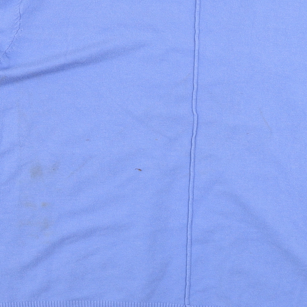 Paris Womens Blue Cardigan Jumper Size L