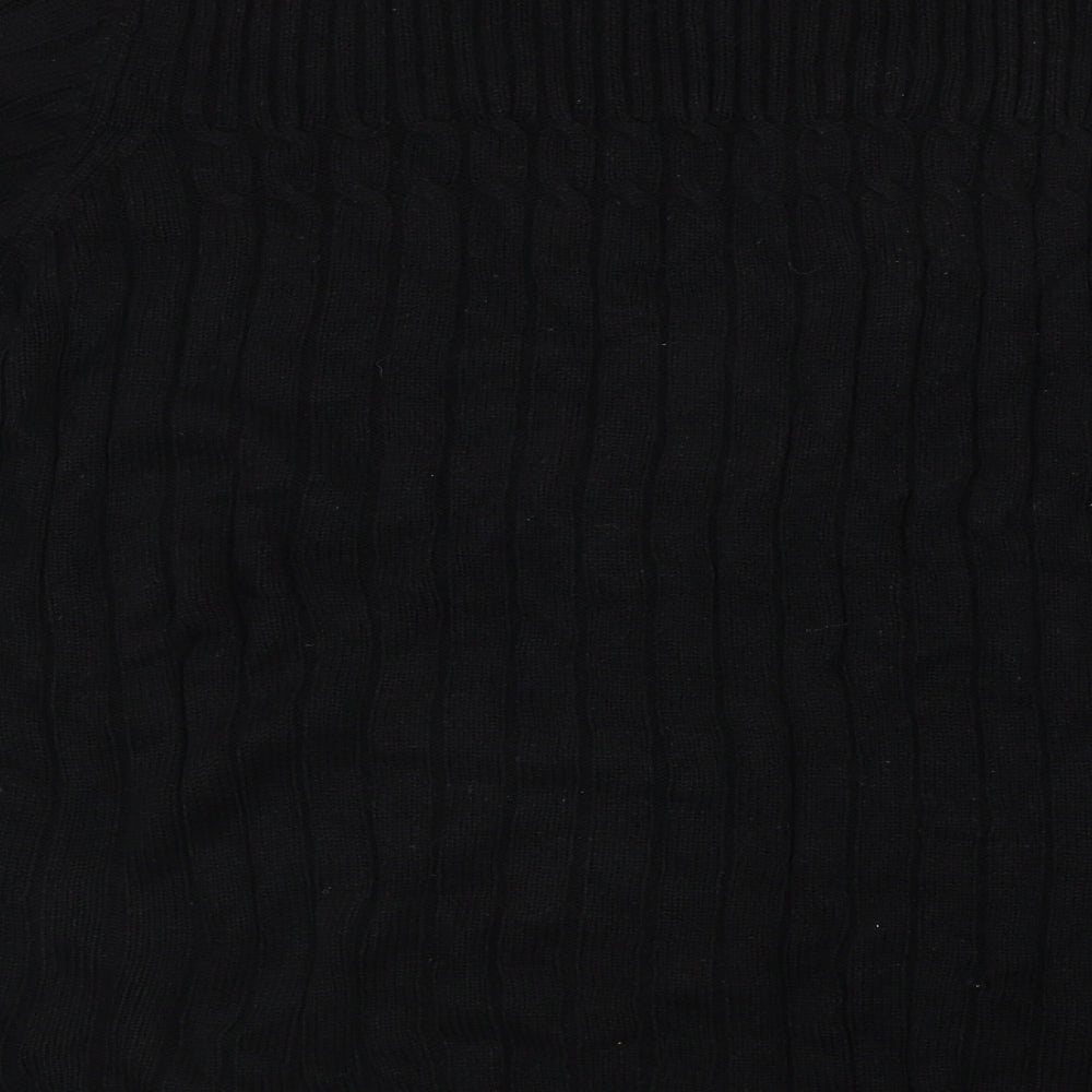 Aniela Womens Black Pullover Jumper Size L